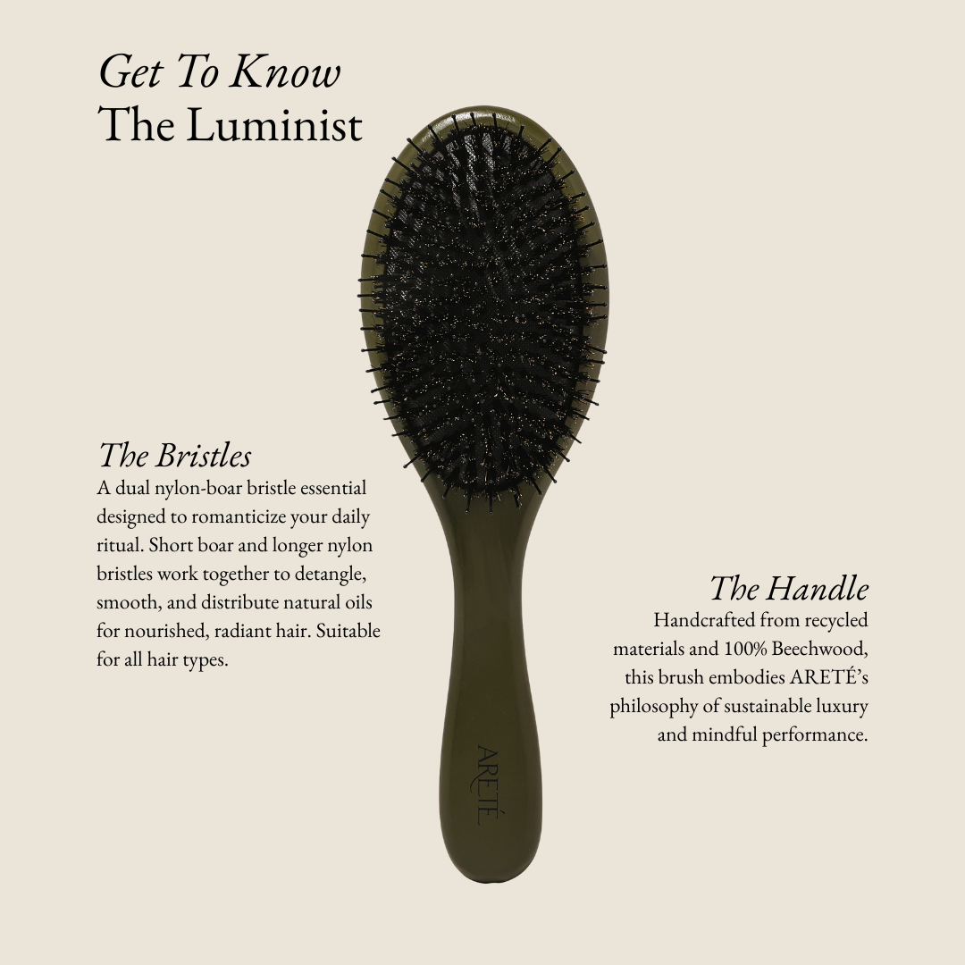 aret luminist smoothing detangling brush for shine