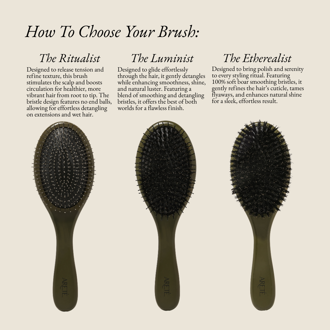 aret luminist smoothing detangling brush for shine